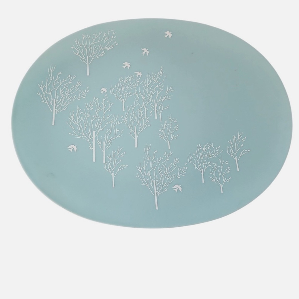 Vintage Lucent Melmac Tree Pattern Oval Serving Platter
